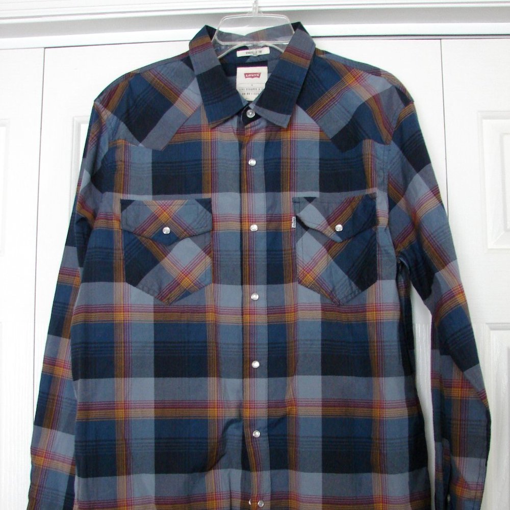 men's Levi's western shirt pearl snaps large